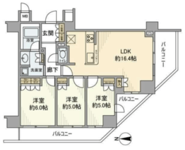 プレシス井荻 3階 間取り図