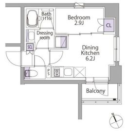 イプセ代々木 5階 間取り図