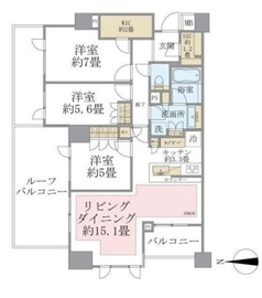 ザ・パークハウス市谷加賀町レジデンス 6階 間取り図