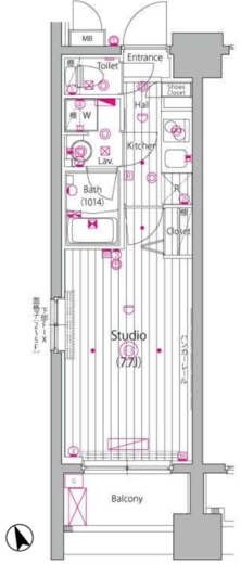 ガーラ・ステーション横浜反町 9階 間取り図