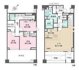 ザ・パークハウス中目黒プレイス 1階 間取り図
