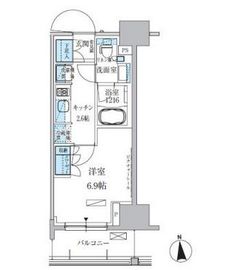 パークアクシス上野三丁目 406 間取り図