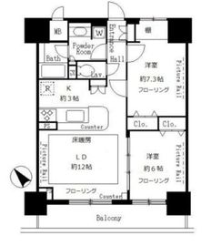 サンクレール荒川ブランガーデン 402 間取り図