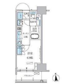 パークアクシス上野三丁目 706 間取り図