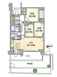 パークホームズ鷺沼グレイスプレミア 2階 間取り図
