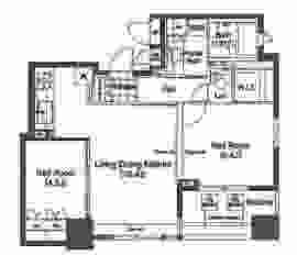 コンフォリア日本橋人形町 603 間取り図