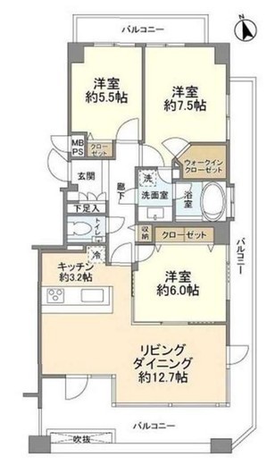 バースシティ溝の口ラヴィアン 4階 間取り図