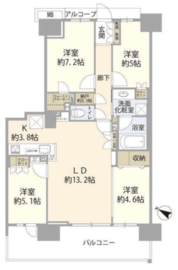 エアヒルズ藤沢 10階 間取り図