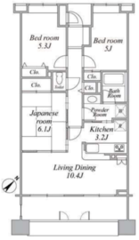 カスタリア桜木町 11階 間取り図