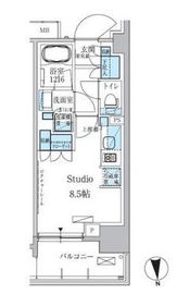 パークアクシス上野三丁目 704 間取り図