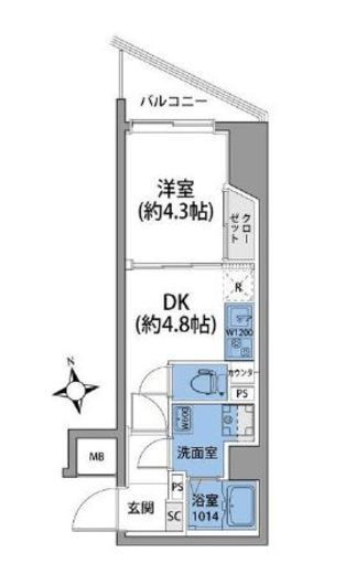 ルネサンスコート田端 301 間取り図