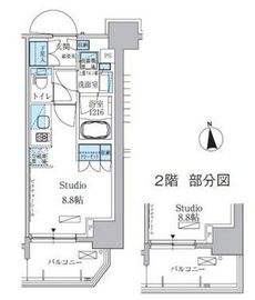 パークアクシス上野三丁目 206 間取り図