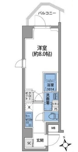 ルネサンスコート田端 504 間取り図