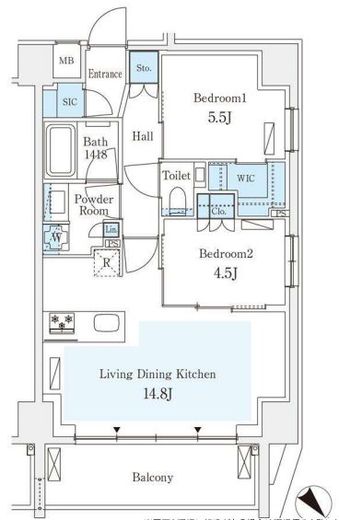 GRAN PASEO 西麻布Ⅱ(グランパセオ西麻布2) 502 間取り図