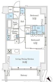 GRAN PASEO 西麻布Ⅱ(グランパセオ西麻布2) 502 間取り図