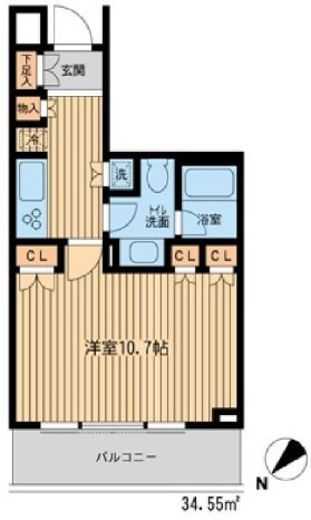 HF新横浜レジデンス 4階 間取り図