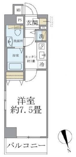ガラ・グランディ大手町 5階 間取り図