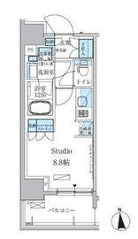 パークアクシス上野三丁目 805 間取り図