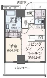 ドレッセタワー武蔵小杉 8階 間取り図