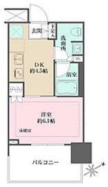 ブリリアタワー浜離宮 6階 間取り図
