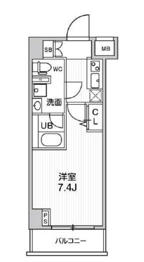 GENOVIA阪東橋skygarden (ジェノヴィア阪東橋スカイガーデン) 5階 間取り図