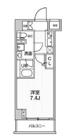 GENOVIA阪東橋skygarden (ジェノヴィア阪東橋スカイガーデン) 5階 間取り図