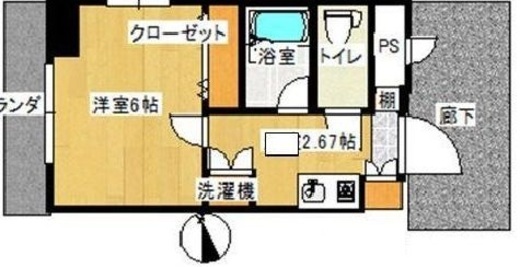 パークサイド芝大門 3F1 間取り図