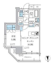 パークアクシス上野三丁目 401 間取り図