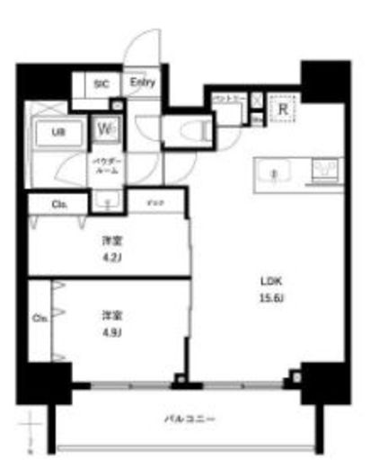 アーバンパーク王子Ⅱ 1301 間取り図