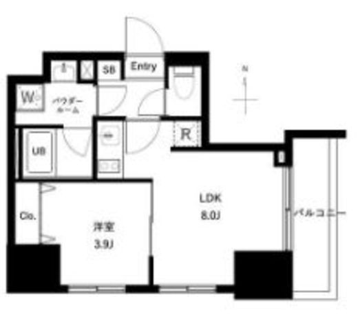 アーバンパーク王子Ⅱ 1502 間取り図