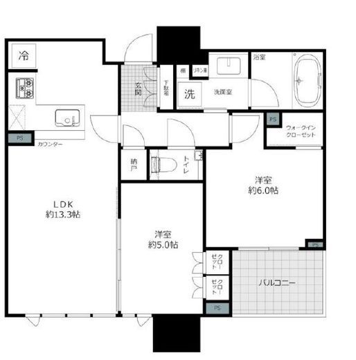 グランドミレーニア タワー＆スイート 2階 間取り図