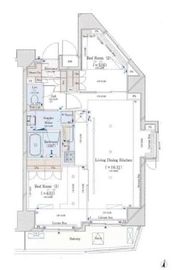 コンシェリア西新宿 13階 間取り図