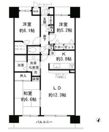 リバーパーク汐入はなみずき通り北七番館 8階 間取り図
