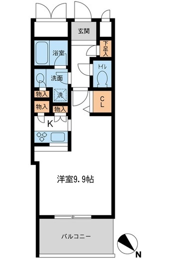 メトロタワー山下町 906 間取り図