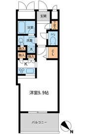 メトロタワー山下町 906 間取り図