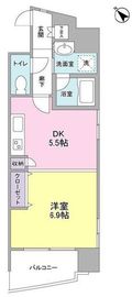 フラットパル山王 501 間取り図