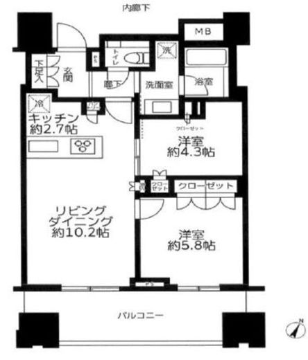 グランリビオ表参道 9階 間取り図