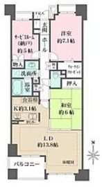 本郷真砂パークハウス壱番館 12階 間取り図
