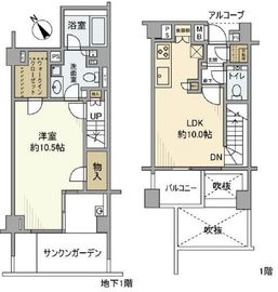 ピアース初台 1階 間取り図
