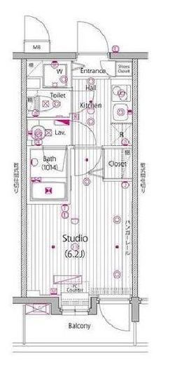 グランド・ガーラ桜木町駅前 4階 間取り図