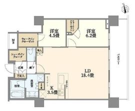 ブランズタワー大船 16階 間取り図