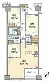 プレミスト佃二丁目 2階 間取り図
