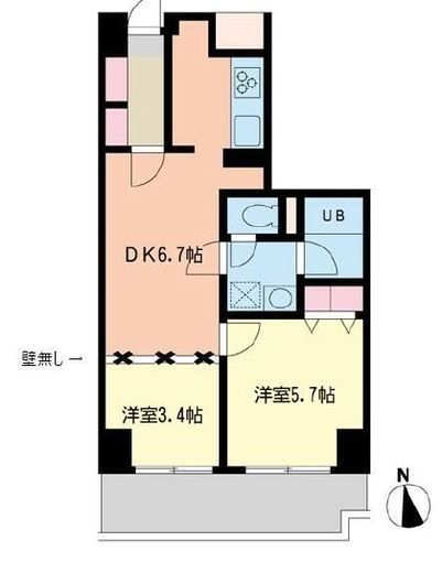 中野桃園シティハウス 3階 間取り図