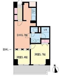 中野桃園シティハウス 3階 間取り図