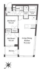 オープンブルーム渋谷本町 301 間取り図