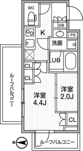 リテラス清澄白河 505 間取り図