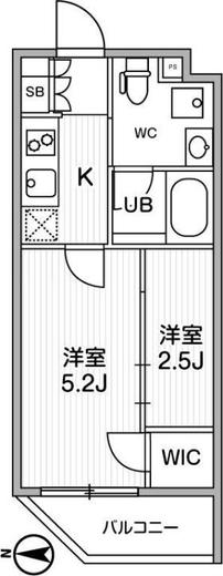 リテラス清澄白河 405 間取り図