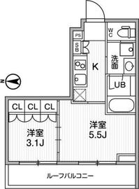 リテラス清澄白河 503 間取り図