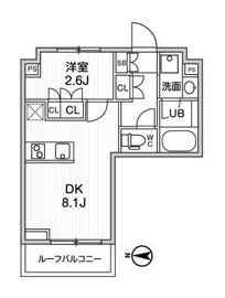 リテラス清澄白河 504 間取り図