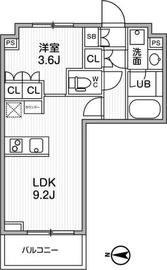 リテラス清澄白河 404 間取り図